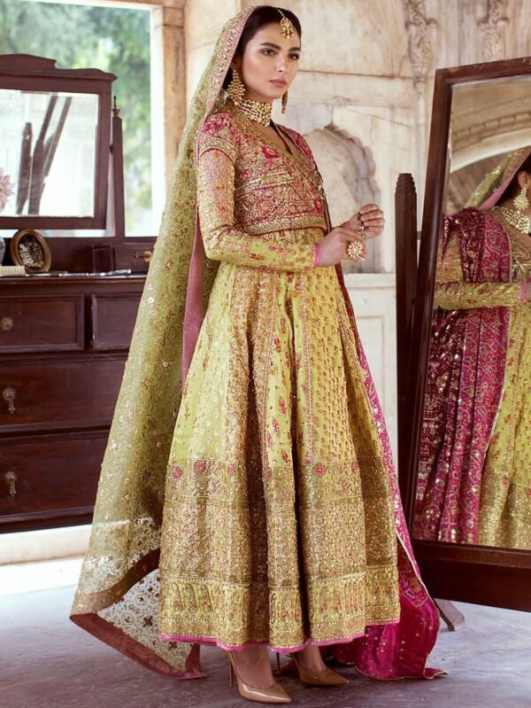 Dhaani Kalidaar Angrakha with Floral Embellishments