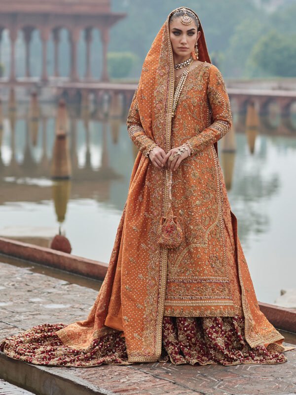 Stunning Burnt Orange Bridal Dress