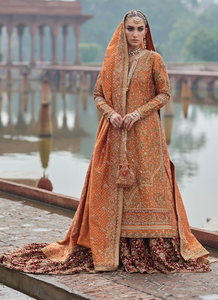 Stunning Burnt Orange Bridal Dress