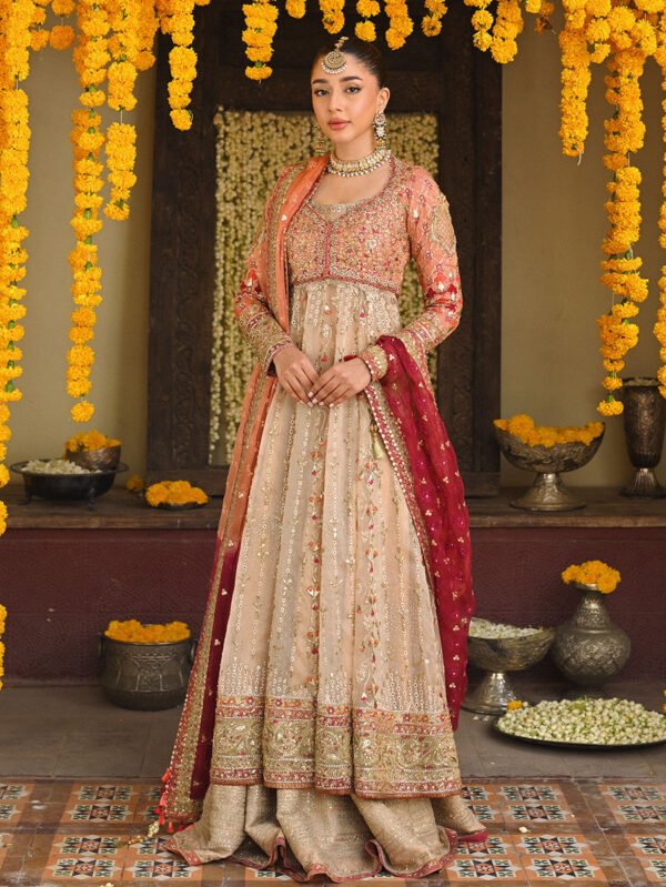 Kalidaar Bridal Angrakha Lehenga Set