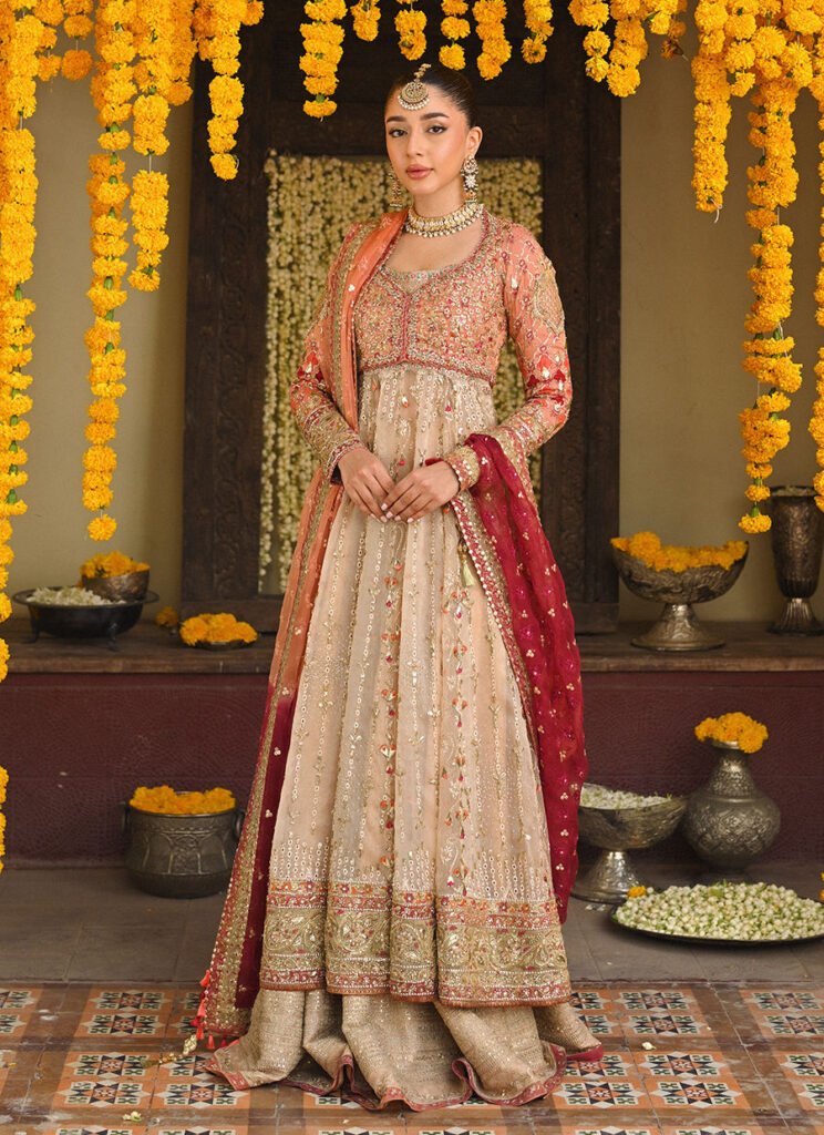 Kalidaar Bridal Angrakha Lehenga Set