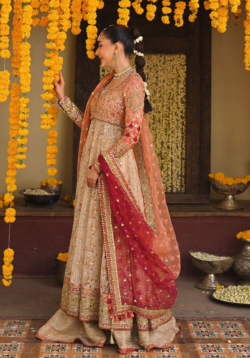 Kalidaar Bridal Angrakha Lehenga Set