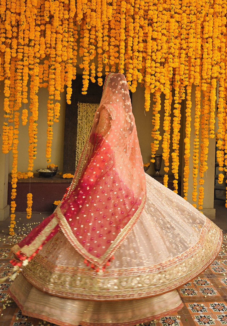 Kalidaar Bridal Angrakha Lehenga Set