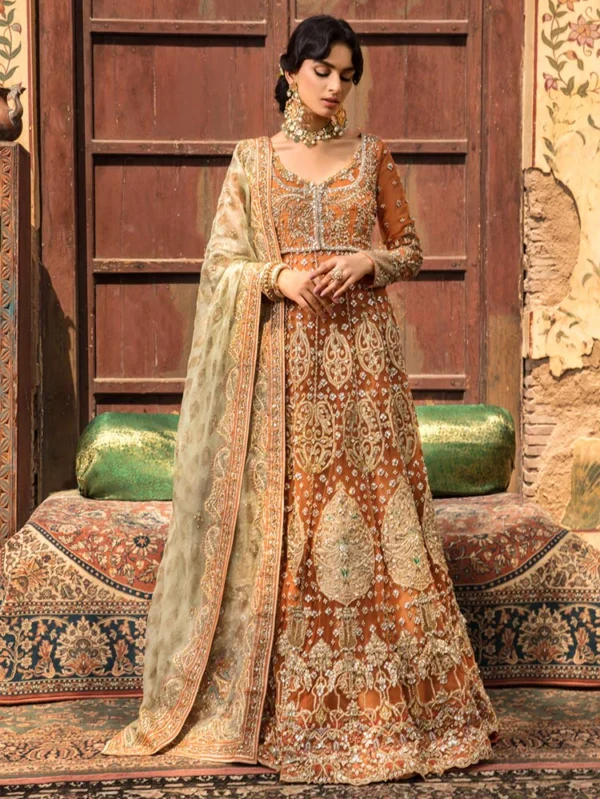 Gold Motif Embroided Peshwas