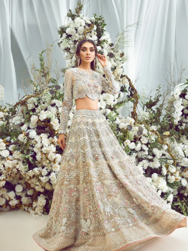 The Dusky Pink Organza Lehenga Set