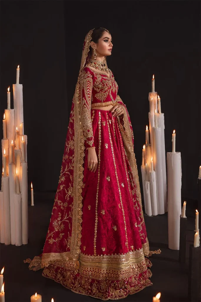 Elegant Maroon Bridal Lehnga Choli