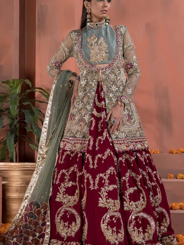 Red And Gold Bridal Lehenga