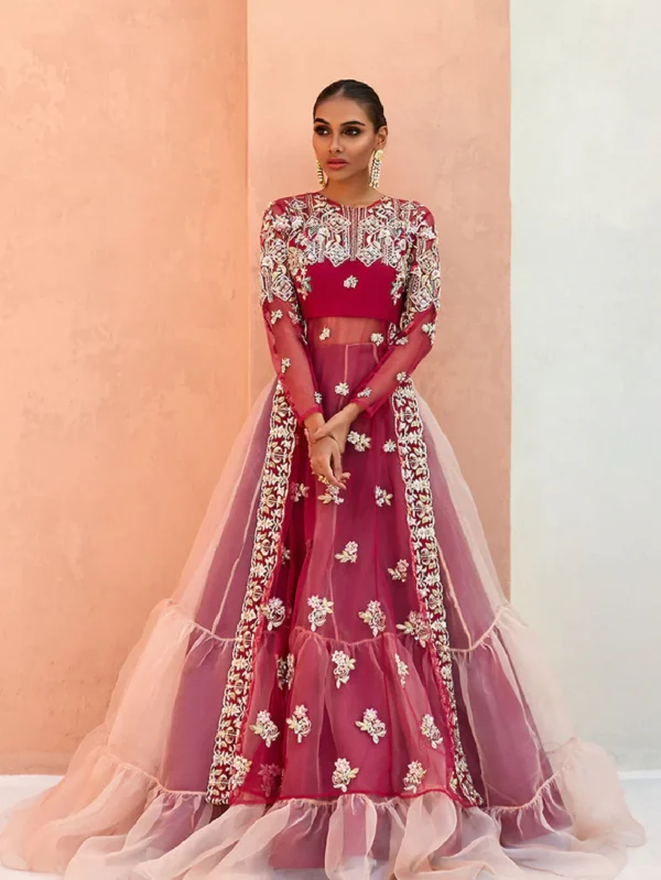 Pink Double Layer Lehenga