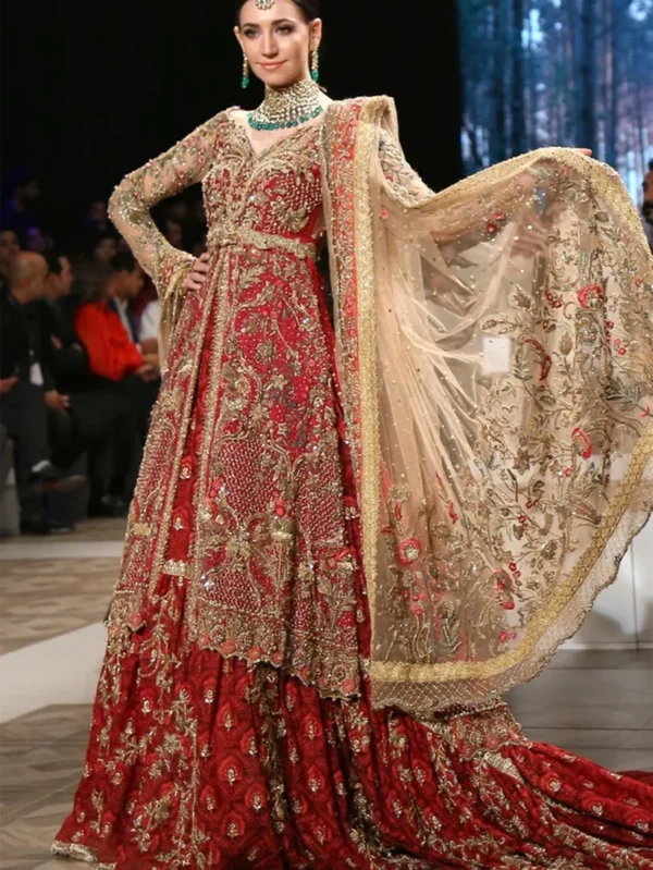 Red Farshi Lehenga Bridal