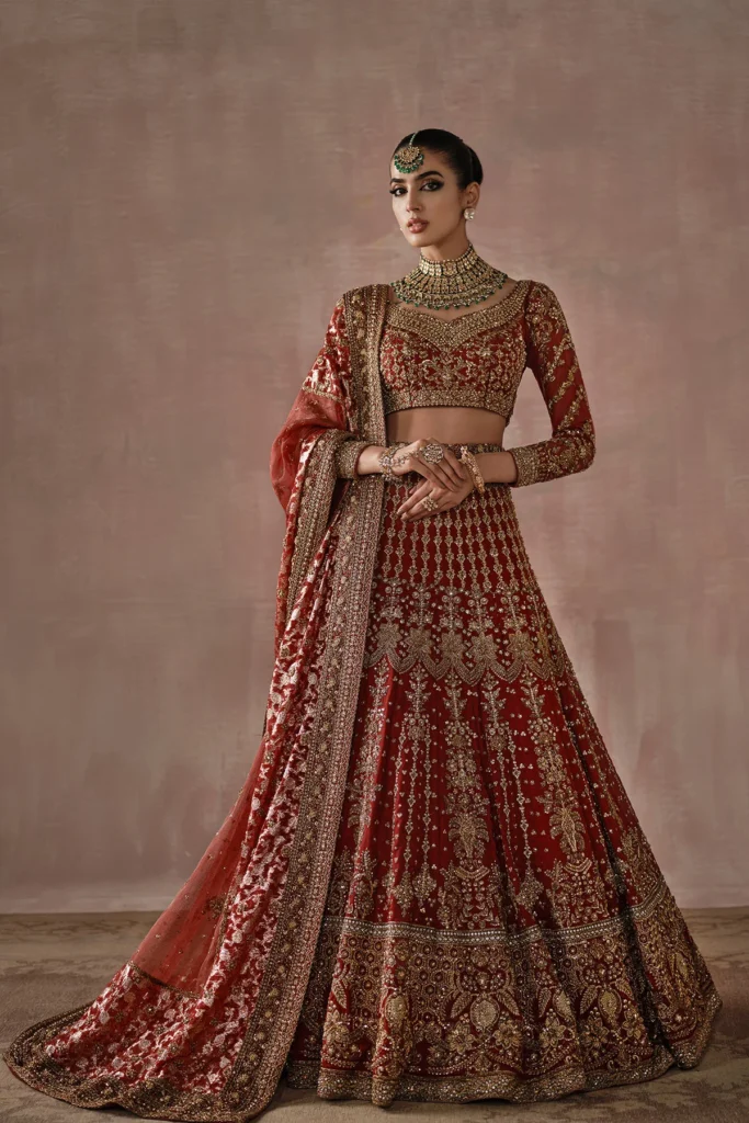 Exquisite Red Bridal Lehenga Choli