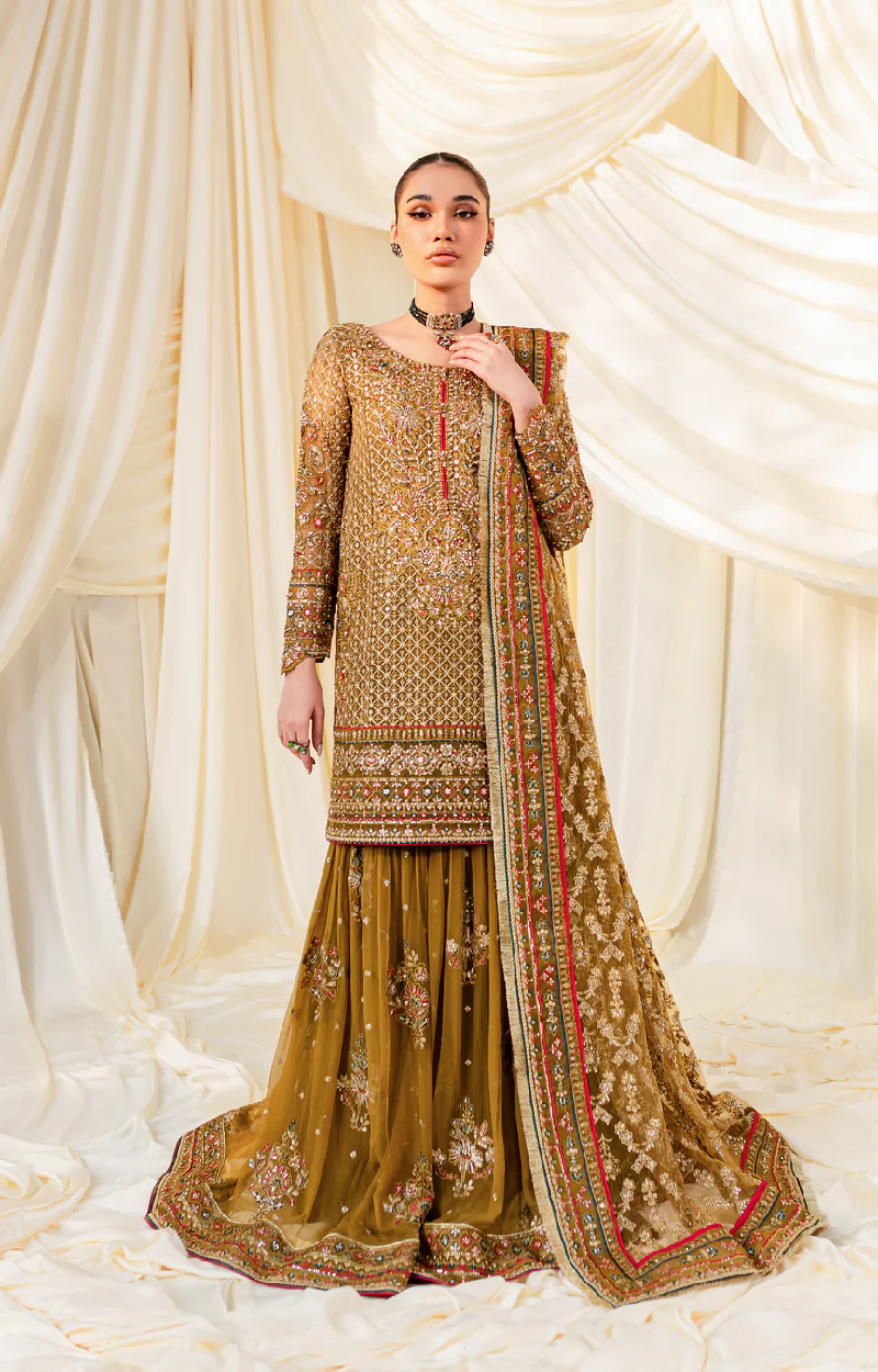 Mehndi Green Net Suit