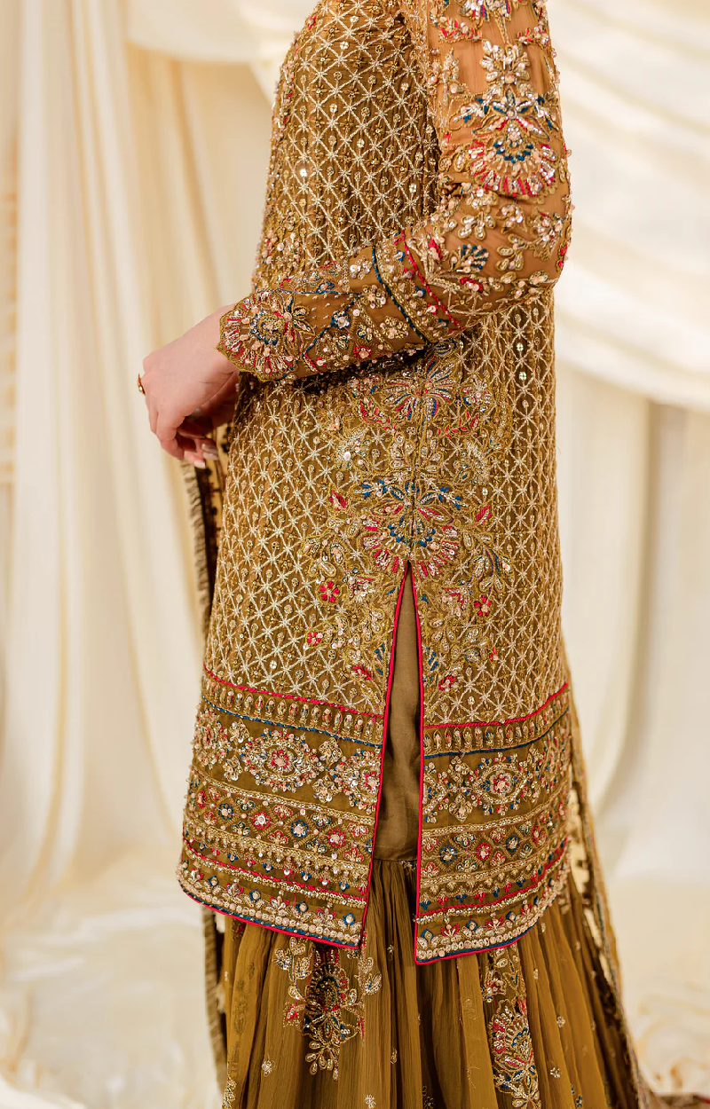 Mehndi Green Net Suit