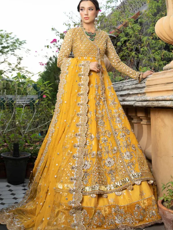 Yellow Angrakha Lehenga Set