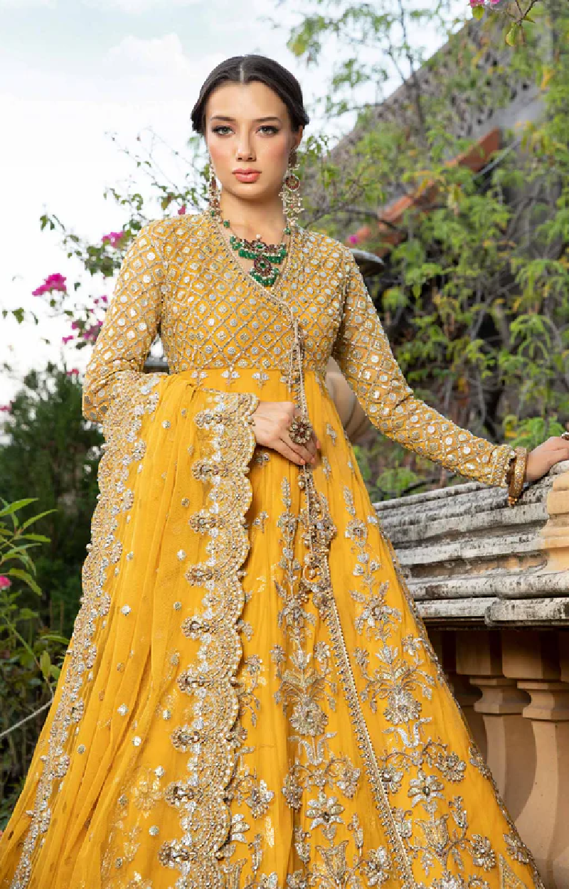 Yellow Angrakha Lehenga Set