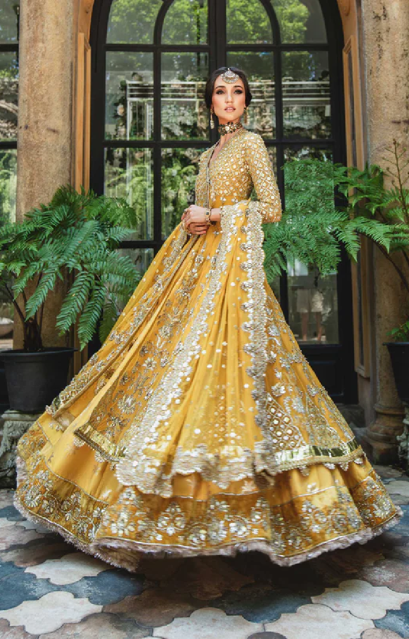 Yellow Angrakha Lehenga Set