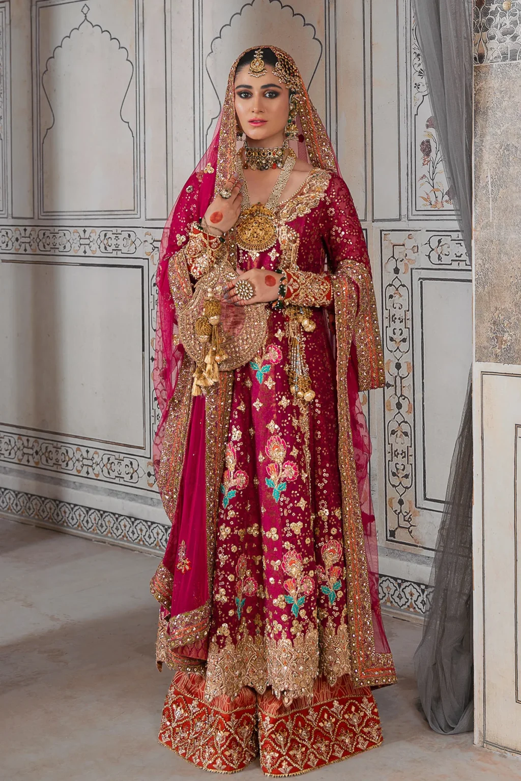 Deep Magenta Rust & Gold Bridal Collection