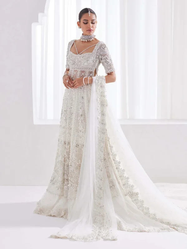 Exquisite White Bridal Ensemble