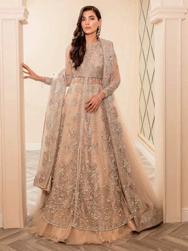 Stunning Powder Pink Sharara Shirt Bridal Set