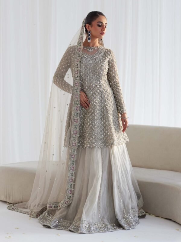 Exquisite Silver Lehnga Bridal Set