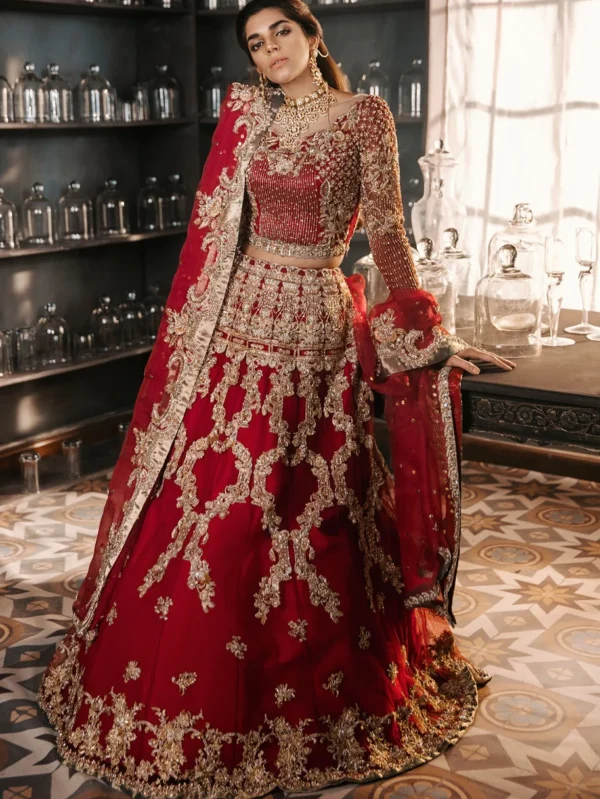 Exquisite Red Lehnga Choli Bridal Set