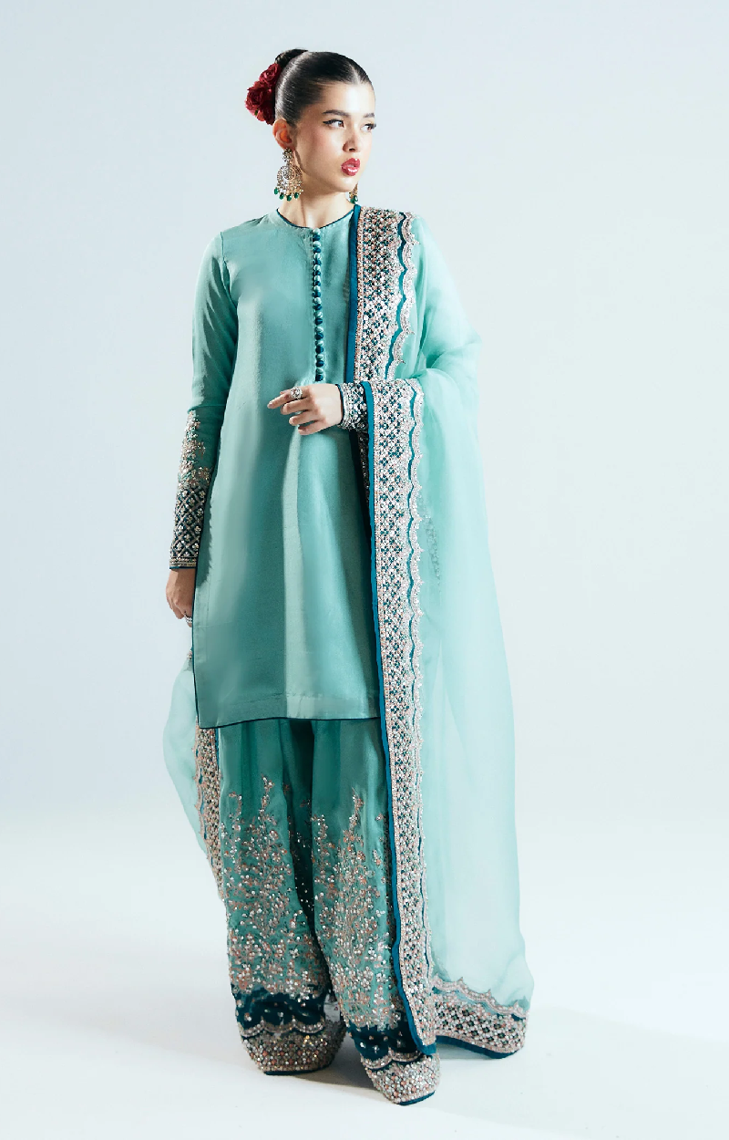 Teal Pakistani Suit Set