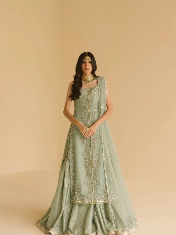 Sea Foam Green Gharara Set