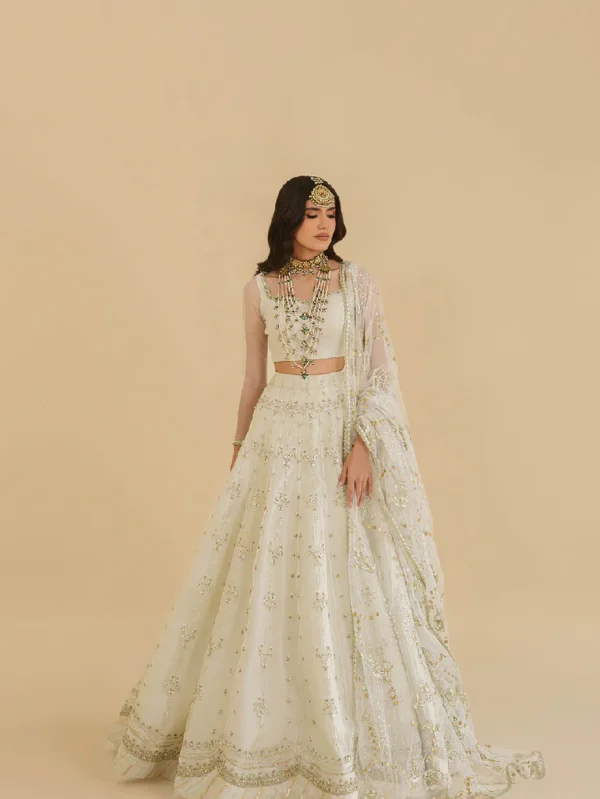 Ivory Zardozi Lehenga Choli