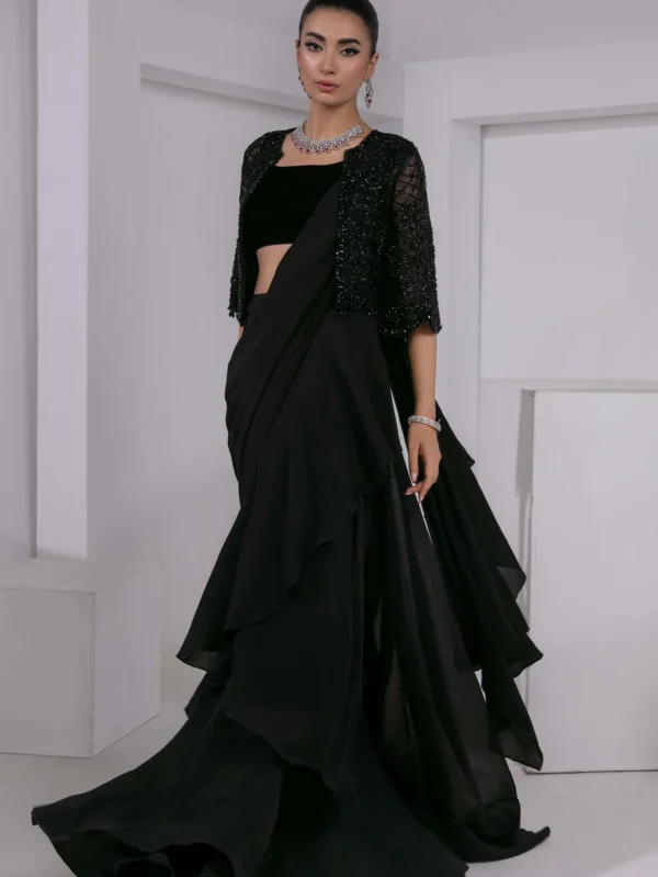 Black Silk Saree